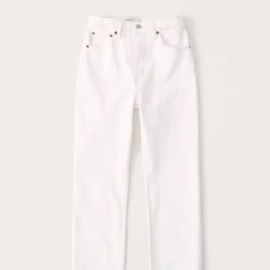 Abercrombie & Fitch 90s Striaght Ultra High Rise Jeans White